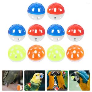 Inne zaopatrzenie ptaków 10 szt. Kall Ball Puste Bell Toys for Conures Plastikowe papugi średnie papugi