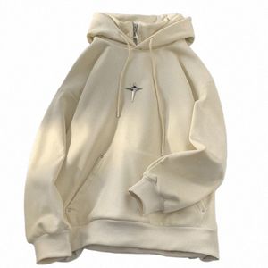 FI FAKE Tvådelar Thicken Hooded Turtleneck tröja män 2024 Ny Brand American Hip-Hop Retro Oversize Half Zipper Jacket B3se#