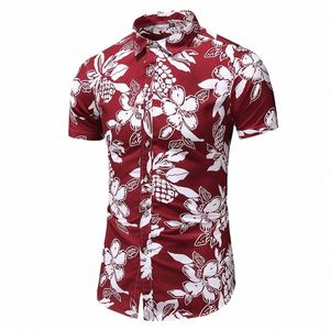 summer New Arrival Shirts Men New Fi Print Short Sleeve Hawaiian Shirt Male Casual Fr Slim Fit Beach Shirts Plus 7XL 10Zm#