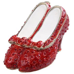 Sculptures Wizard of Oz Gifts Slipper Bejeweled Jewelry Trinket Box Metal Home Decoration Birthday Present