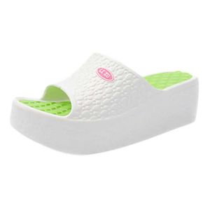 Slippers Thick bottomed fashionable womens slide platform wedge-shaped high heel solid leisure indoor and outdoor swimming pool beach bathroom H2403289BME