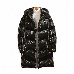 Herren Winter LG Cott Kapuze FI 2023 Koreanischer Stil Lose Feste Farbe Dicke Plus Size Mantel Jacken Warme Kleidung V148 J4wh #