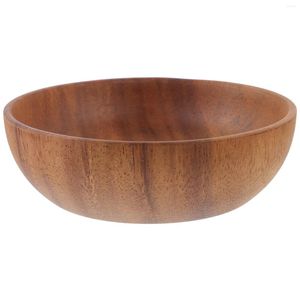 Bowls Salad Bowl Acacia Wood Plate Fruit Dish Condiment Containers Snack Holder Candy Storage Breakfast Plates Household