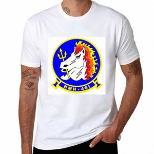 HMH-461HEAVY Helikopter Squadr 461 Sticker T-Shirt Kore Fi Büyük Boy Boşluklar Özelleştirilmiş Erkek Düz Tişörtleri N9da#