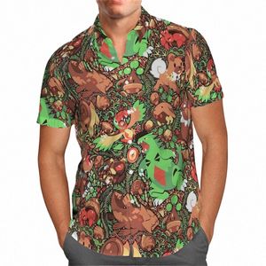 3d Printed Hawaiian Vocati Lapel Camisa Summer Men's Shirts Anime Men Women Clothing Fi Beach Short Sleeve Blouse j7pU#