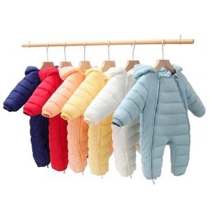 Rompers vinter nyfödd baby förtjockar ned bomull varm romper jul jumpsuit kläder onesies jumpsuits barn designer kläder9114980