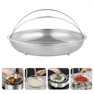 Double Boilers Stackable Steamer Insert Pans Vegetable Washing Basket (225cm Net Tray With Handle)