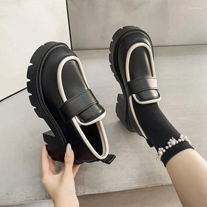 Dress Shoes Women's Platform Loafers Heels Mary Jane Japanese Retro Soft-soled Girls Thick-soled High-heeled