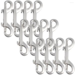 Dog Collars 12 Pcs Backpack Double Buckle Chain Clasps Snap Hooks For Pet Leash Accessories Lanyard Metal Clips