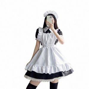 Gothic Lolita Anime Maid Cosplay Kostüme Frauen Plus Größe Liebe Live Cosplay Halen Animati Süße Kaffee Waitr Rolle Spielen K0p2 #