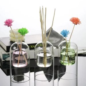 Miniaturen, einfache Doppelschicht-Aromatherapie-Flaschen aus Glas, Ornamente, 15,3 x 8 cm, drei Farben erhältlich, leere Duftflasche, Heimdekoration