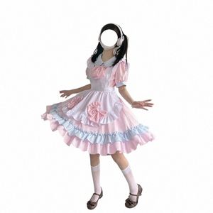 loli Maid Uniform Pink Cat Maid Costume Cos Anime Character Performance Lolita Soft Girl Dr U2yM #