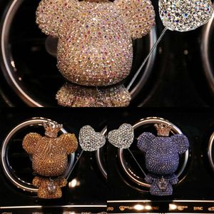 Upgrade Car Air Freshener Diamond Bear Accessories Car Air Freshener Men Female Original Perfume Diffuser Auto Outlet Aromatherapy Interior Accessories