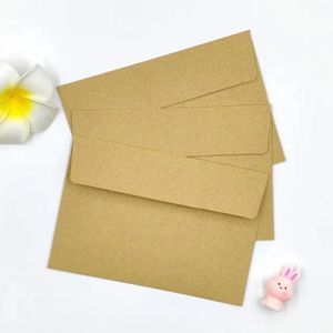 Wrap Prezent 100pcs Kraft pusta papierowa koperta Pisanie List Prezent