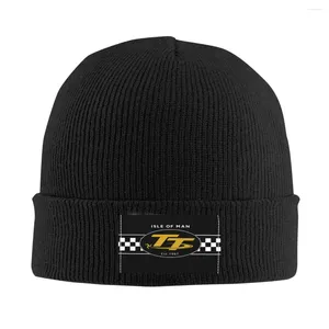 Berets Isle Of Man Racing Motorrad Skullies Beanies Caps Hip Hop Winter Warme Männer Frauen Stricken Hut Erwachsene Unisex Motorhaube hüte