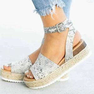 Sandaler SA Demeng Wedge Shoes Womens High Heel Summer Flip Sofa Platform Plus Size 35-43 H240328LN2C