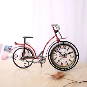 Table Clocks Vintage Iron Crafts Clock Bicycle Seat Creative Gifts For Home Decoration In Houses Living Room Bedroom