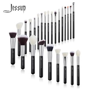 Jessup Makeup Brushesセットファンデーションパウダープロフェッショナルメイクアップブラシブレンダーアイシャドウブラッシュ25pcsヤギ合成T175 240313