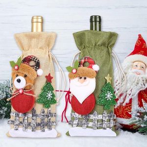 Decorazione per feste Christmas Bottle Cover Decorazioni allegri per la casa 2024 Cristmas Ornament Naus