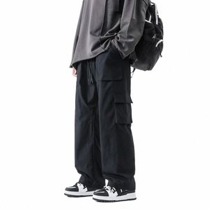 Streetwear Hip Hop Joggers Spodnie Cargo Men Multi-Papieł Elastyczny talia haremowe spodnie męskie harajuku swobodne kobiety dresowe e5aa#