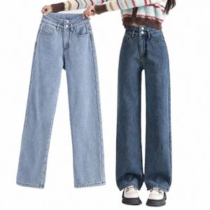Denim Jeans Women Casual Fi Butt Design Pants Lose Straight Brand High Quality Nyankomster Byxor 86D2#