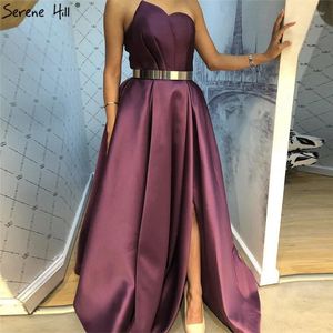Party Dresses Purple Mikado A Lina Sexy Off Axel Evening 2024 Simple Formal Dress Serene Hill LA70375