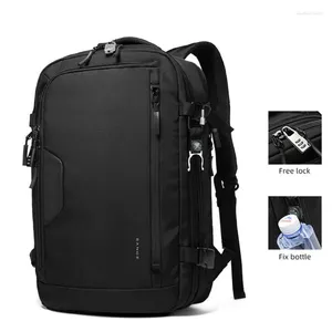 Mochila masculina 15,6 polegadas laptop viagem 45l expansível grande capacidade FAA Flight aprovado saco de fim de semana para mulheres