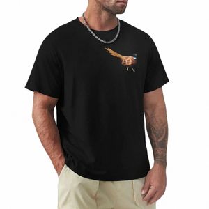 The Fancy Pheasant T-shirt tinta unita oversize con stampa animale per ragazzi magliette da uomo H9F7 #