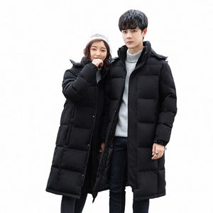 winter Couples Down Jacket 2021new Loose Lg Parka Jacket Men Mid-length Thickened Student Down Padded Jacket Korean Jackets Q5w2#