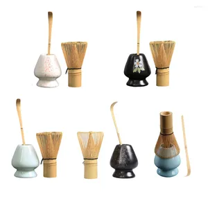 Teaware Set 3 -stycken Set Ceremony Tea Tools Matcha Whisk omrörande sortsats