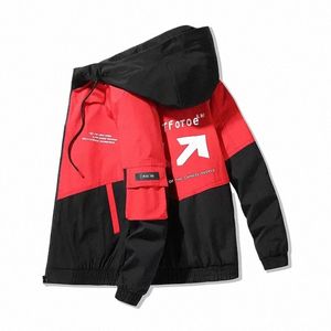 Neue Ankunft Koreanische Männer Bomberjacke Frühling Flut Casual Kapuzenjacke Trends Windjacke Männliche Kleidung Plus Größe 4XL Q9sz #