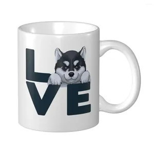 Canecas Mark Cup Caneca Siberian Husky Huskies Dog Proprietário Amante Café Chá Leite Água Viagem para Office Home