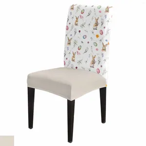 Chair Covers Easter Eggs Spring Flowers Cover Set Kitchen Stretch Spandex Seat Slipcover Home Dining Room