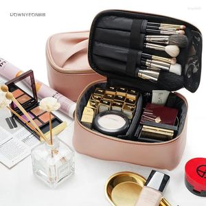 Storage Bags High End Fashion Handheld Makeup Bag Portable Travel PU Cosmetics Box