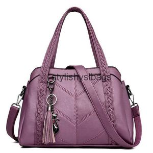 Top Handle Bags NEW Bolsa Tassel Leather Luxury Handbags Women Designer Ladies Hand bags High Quality Female crossbody For 2019 H240328