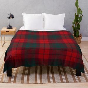 Battaniyeler Macnab İskoç Tartan Battaniye Termal Seyahat Anti-Dilleme Flannel Ağırlıklı