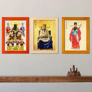 Heykeller bao qingtian, bao gong portresi bao zheng, masif ahşap çerçeveli süs eşyaları, eski tarihi ünlüler, dekoratif resim