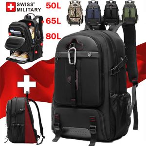 SWISS MILITARY Männer Reise Erweiterbare USB Tasche Wasserdicht Große Kapazität 23 Zoll Wandern Klettern Rucksack Männliche Mochila