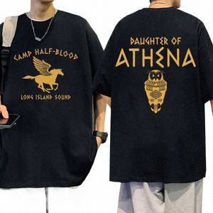 Percy Jacks Camp Half Blood Lg Island Sound T-Shirt Männer Frauen Fi Retro Kleidung T-Shirts 100% Cott Übergroßes T-Shirt I6se #