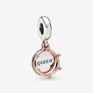 Queen Regal Crown Dangle Charm Pandoras 925 Sterling Silver Luxury Charm Set Armband Making Rose Gold Charms Designer Halsband Pendant Original Box Wholesale