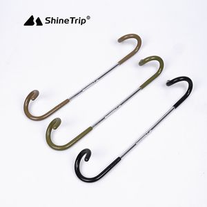 Shanqu Outdoor Camping Anti Slip Hook rostfritt stål gris svans krok dubbel för bärbar ljus hängande krok