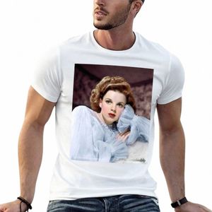 Colorized Judy Garland cirka 1943 T-shirt Vintage kläder Svett Skjorta Sportfans Vanliga T-skjortor Män 84DA#