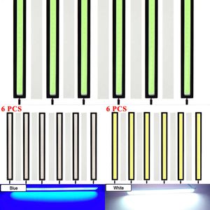 Atualizar 6 PCS 17Cm COB LED Carro DRL Nevoeiro Lâmpadas Universal À Prova D 'Água Luz Diurna 12V 7000K Panl Branco Lâmpadas de Atmosfera Externa