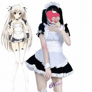 Amine Black Sexy Cute Lolita French Maid Cosplay Traje Dr Meninas Mulher Yosuga No Sora Kasugano Waitr Maid Party Costume w5N9 #