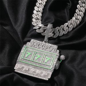 Hip Hop Personality Game Machine Necklace Pendant Full Diamond Pendant Necklace2571