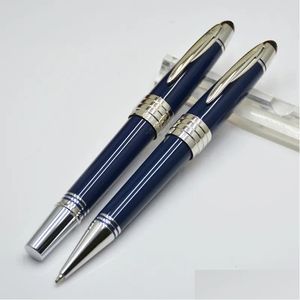 Ballpoint Pens Wholesale High Quality Jfk Dark Blue / Black Roller Ball Pen Fountain Office Stationery Promotion Write Ink Drop Delive Dhomx