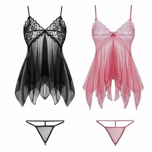 Vestiti del sesso Con apertura sul cavallo Reggiseno di pizzo Indumenti da notte Costumi erotici caldi sexy Matrimonio Tuta erotica Donne Babydoll Dr Lingerie sexy q7UE #