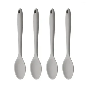 Colheres 4 Pcs Colher de Silicone Antiaderente Decoração Vintage Home Cooking Tools Bolo