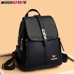 Backpack Style Shoulder Bags Women Large Capacity Backpack Purses High Quality Leather Female Vintage Bag School Travel Bookbag Rucksack H2403284ZA5