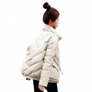 down Jacket Women fi Loose Warm Coats 2023 Winter new Casual Stand Collar Lg sleeved Jacket X8kT#